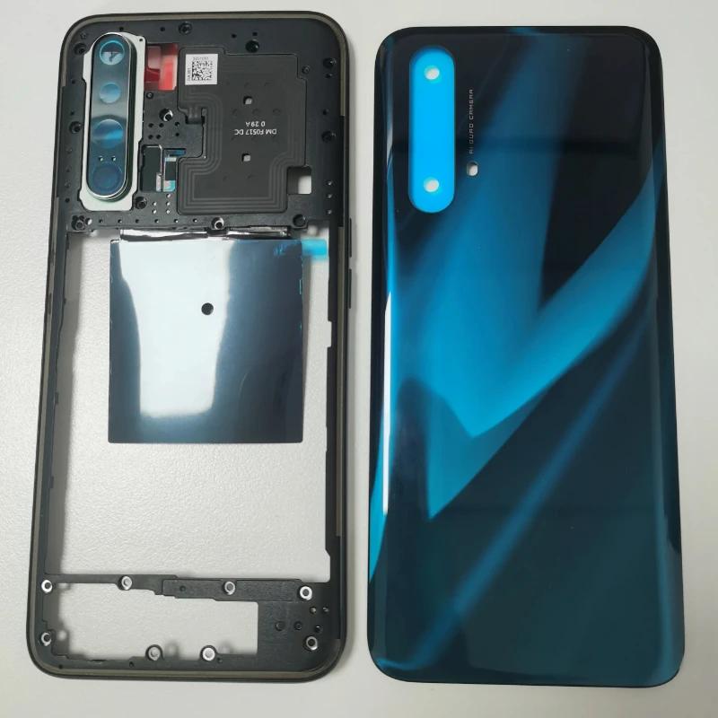 Full Housing Case For OPPO Realme X3 SuperZoom RMX2142 Middle Frame Back Battery Cover Panel Housing Case Repair Parts