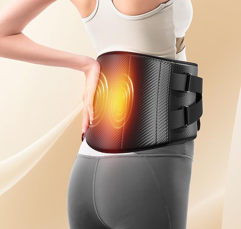 Heated Waist Support & Massager Belt - Electric Hot Compress for Back and Abdomen Relief.