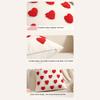 Valentines Day Throw Pillowcase 3D Heart Embroidery Short Plush Luster 45*45cm Hidden Zipper Closure Pillow