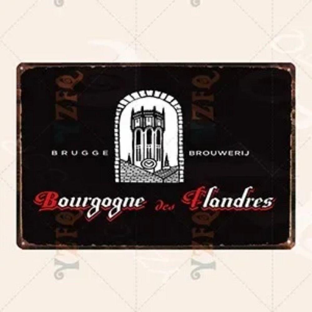 Vintage Belgian Beer Metal Tin Sign Bar Cafe Home Decor