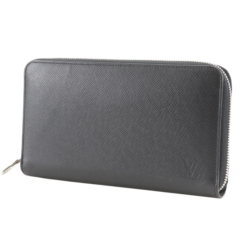 LOUIS VUITTON Zippy Organizer NM Purse M30056 Noir black Taiga mens Used