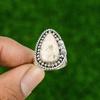 925 Silver Scolecite Gemstone Anniversary Solitaire Crown Chakra Ring Jewelry