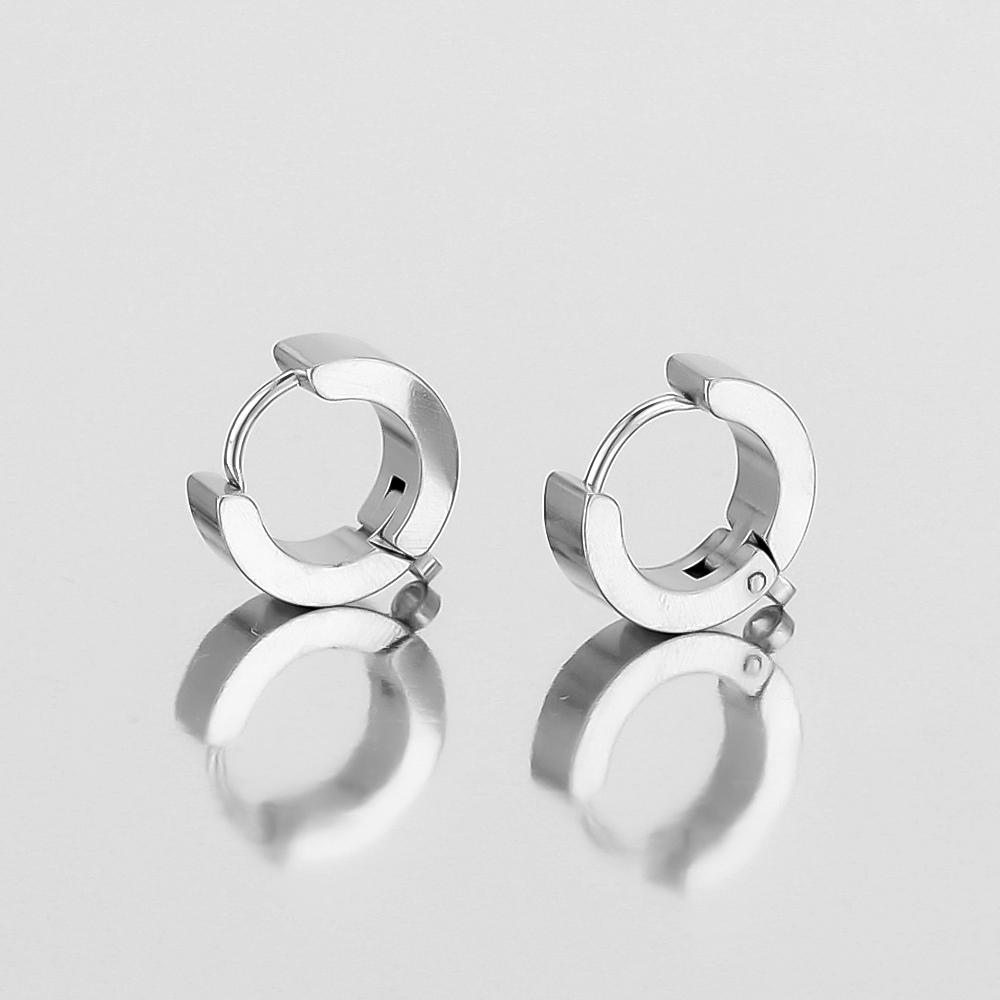

10pcs Stainless Steel Huggie Hoop Earrings Hooks Clips DIY Jewelry Punk Hiphop Making Supplies Accessories Ear Post Components
