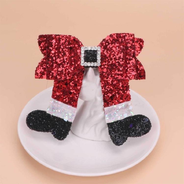 2PCS Boot Bowknot Hairpin Hair Clip Party Hair Ornament Christmas Bowknot Hair Clip Hair Accessory Suitable for Ladies