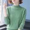 Solid Color Crew Neck Knitted Sweater, Elegant Long Sleeve Pullover Sweater for Fall & Winter, Women's Clothing