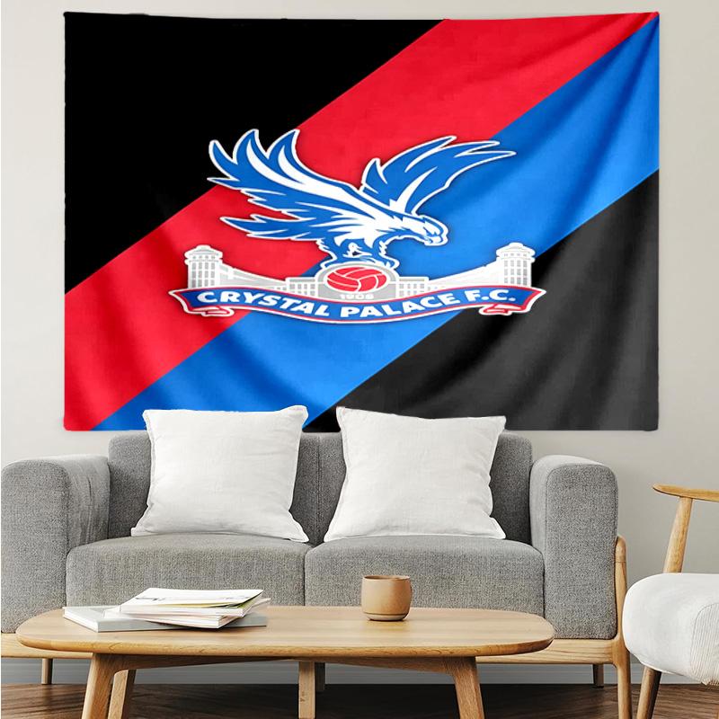 Crystal Fc Crest Printed Printed Tapestry, for Bedroom,Livingroom, dormitory, Large Wall Decor, Fabric Decor Fan Birthday Gifts