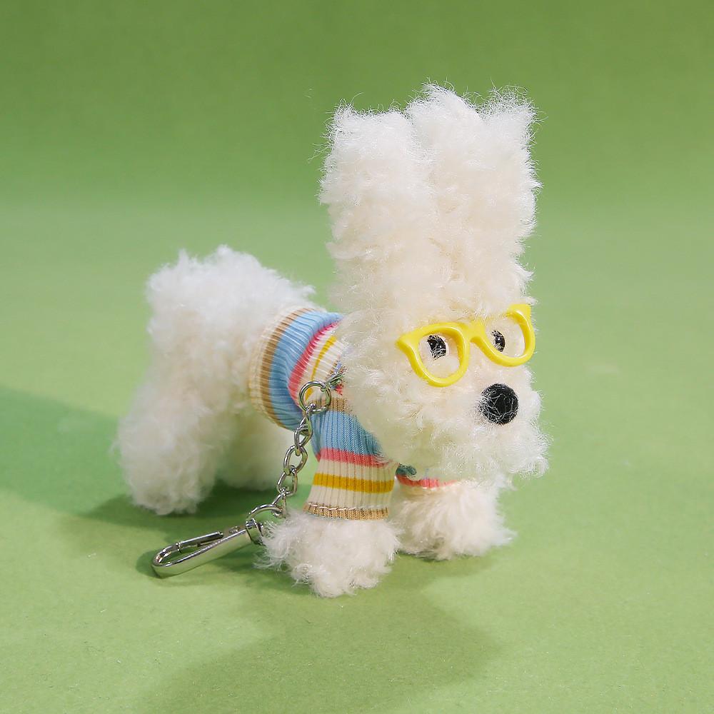 

West Highland Terrier Keychain Plush Toy With Soft Polyester Filling For Gift And Collection Style A