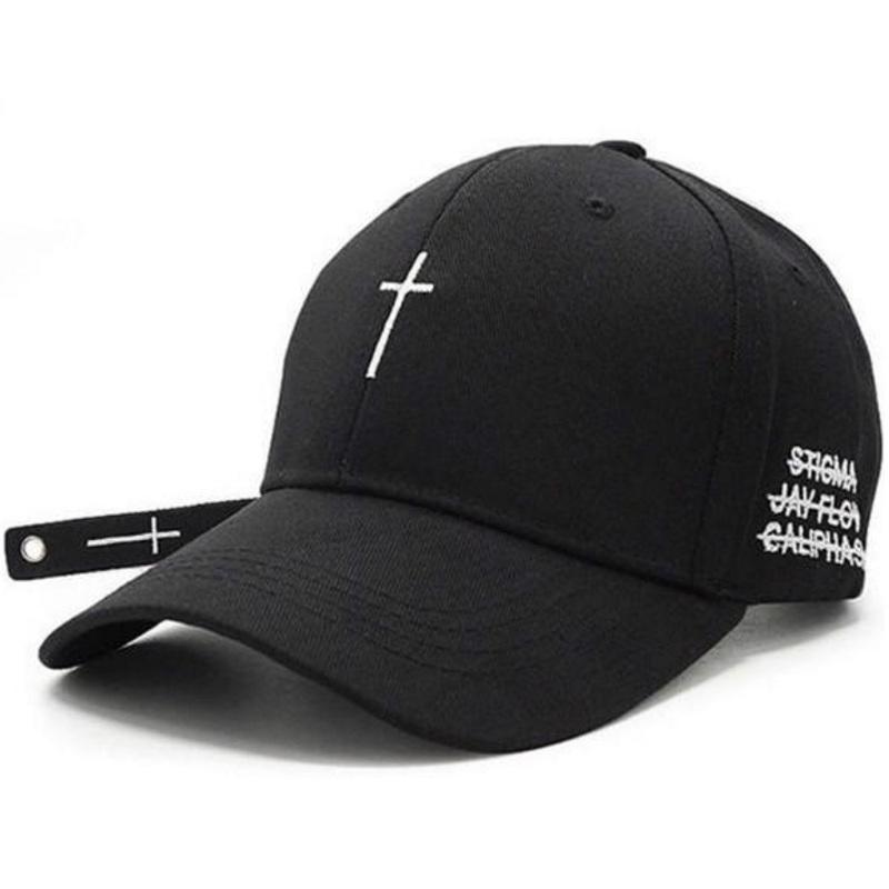 

Unisex Cross Baseball Cap Embroidery Letters Hats Casual Cotton Women Men Snapback Caps чёрный