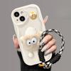 Applicable To Apple 15pro Mobile Phone Case IPhone 14/13 Plush Coal Ball Doll Lanyard 11/12 Silicone Xs/xr