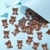 500 Pieces Blue Brown Bear Paper Confetti Baby Shower Decorations Table Party Arrangement Sprinkles Bear Birthday Decorations for Baby Shower Party