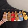 Mori retro yellow Boken shoes women's shoes 2025 spring new shallow soft-soled grandma shoes Doudou flat-soled single shoes