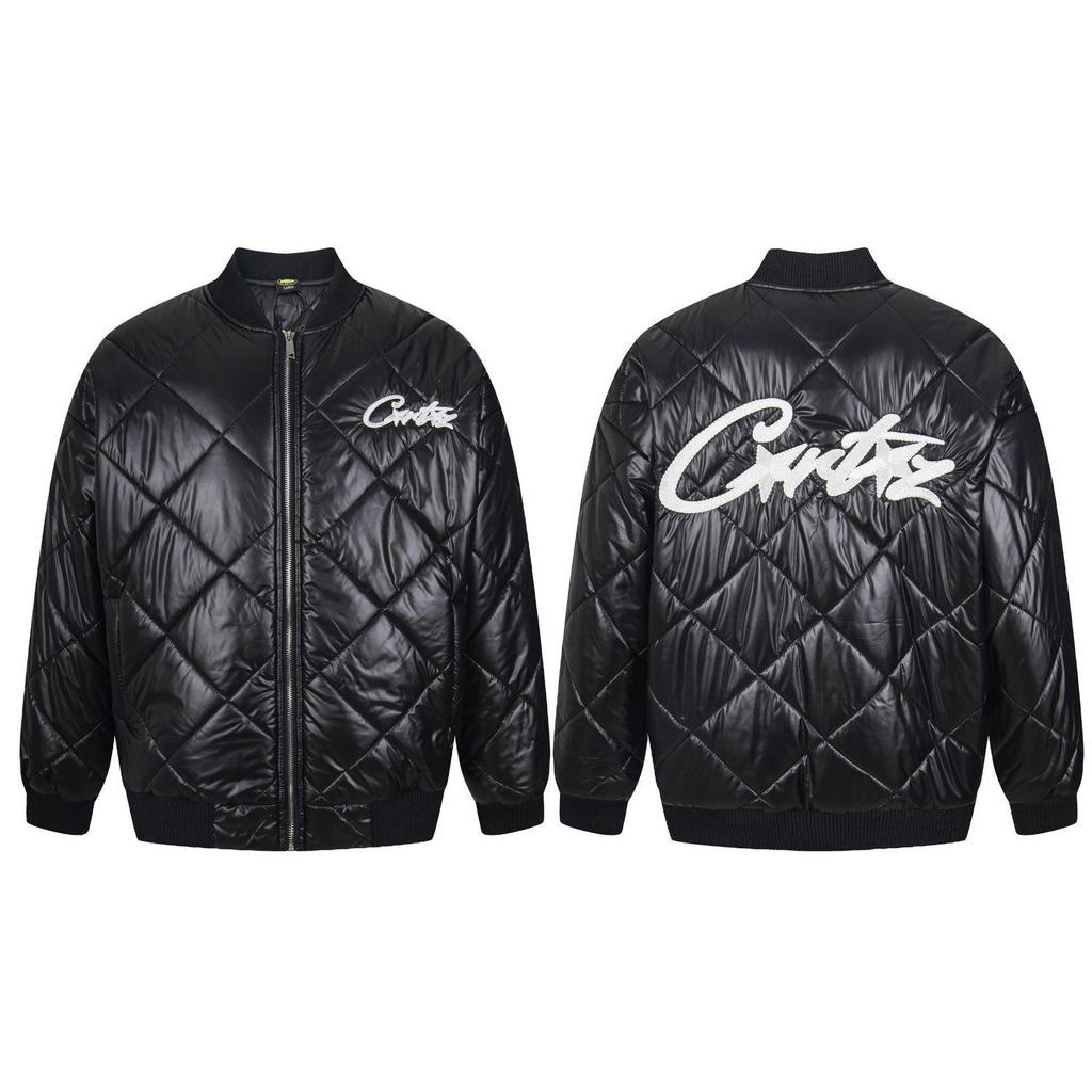 Korrigiert: Corteiz Alcatraz Hip Hop Kapuzenjacke aus Baumwolle mit gesticktem Schriftzug - Trendiger Amerikanischer Stil Mantel