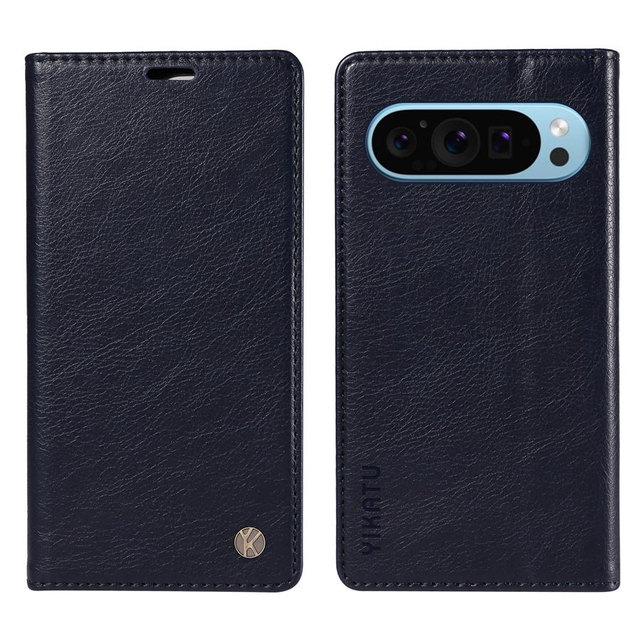 Premium Leather Strong Magnetic Phone Case for Google Pixel 9 Pro Pixel 8 8 Pro 9A 8A 7A Pixel 6 6A Pro Kickstand Wallet Case with Card Slots