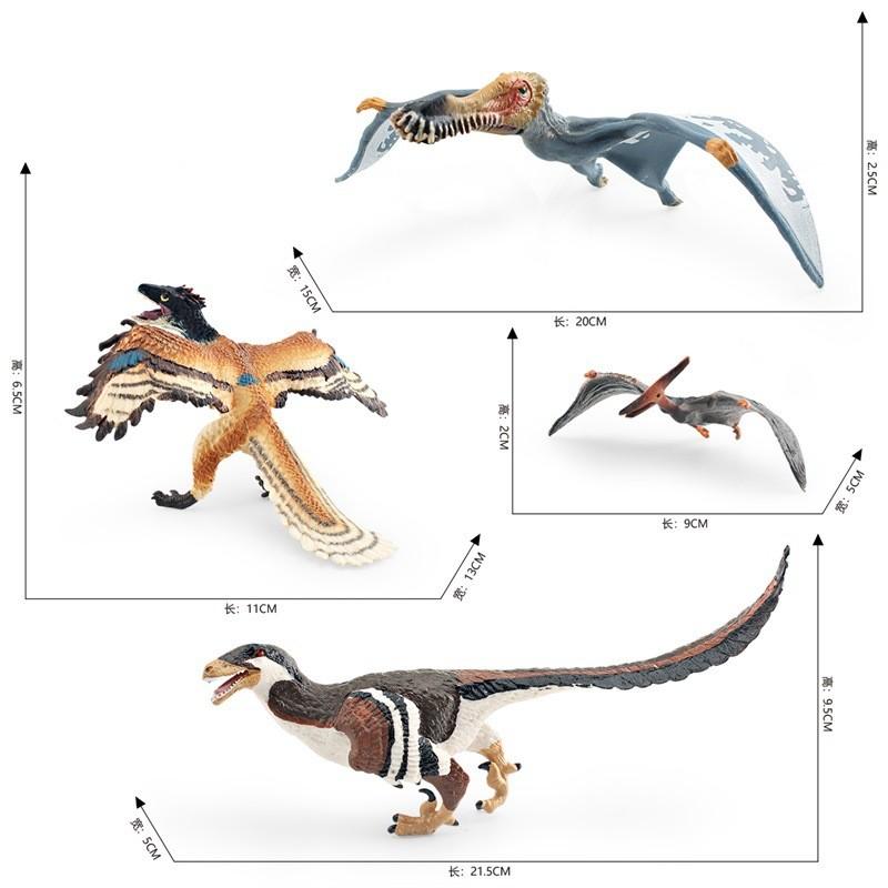 Realistic Jurassic Desktop Model Of Archaeopteryx Pterosaur And Dromaeosaur With Stunning Detail