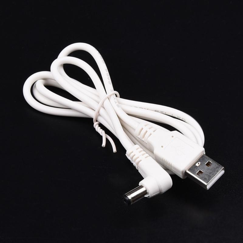 USB To DC5.5x2.5mm Adapter Cable Safe Charging Power Cable DC5.5x2.5 Cable Straight / Curved Head Multiple Protections
