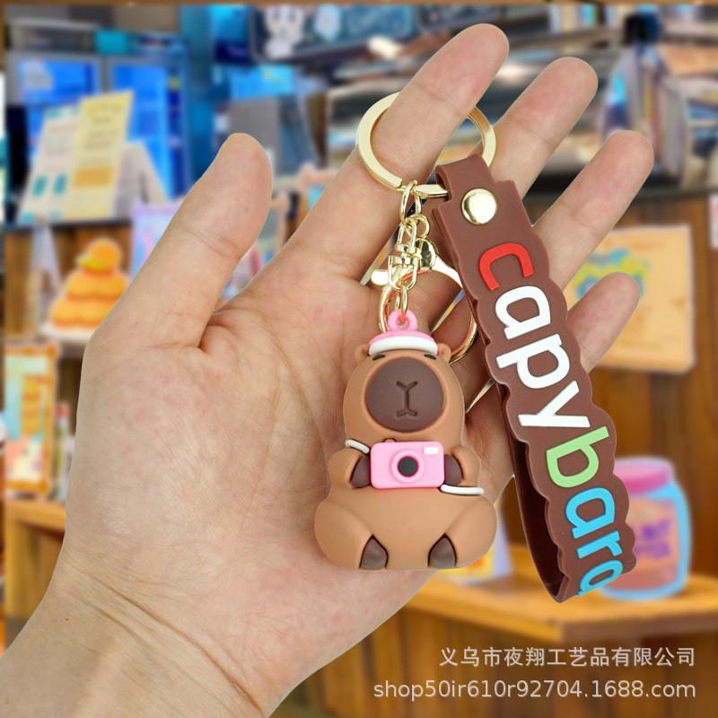 

Cute Capybara Keychain Charming Bag Decoration Trendy Car Chain Gift Camera