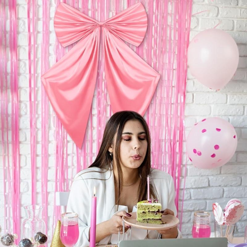 Sophisticated Big Pink Bowknot Wall Decoration For Coquettes Birthday And Bachelorette Party Festival Home Decors