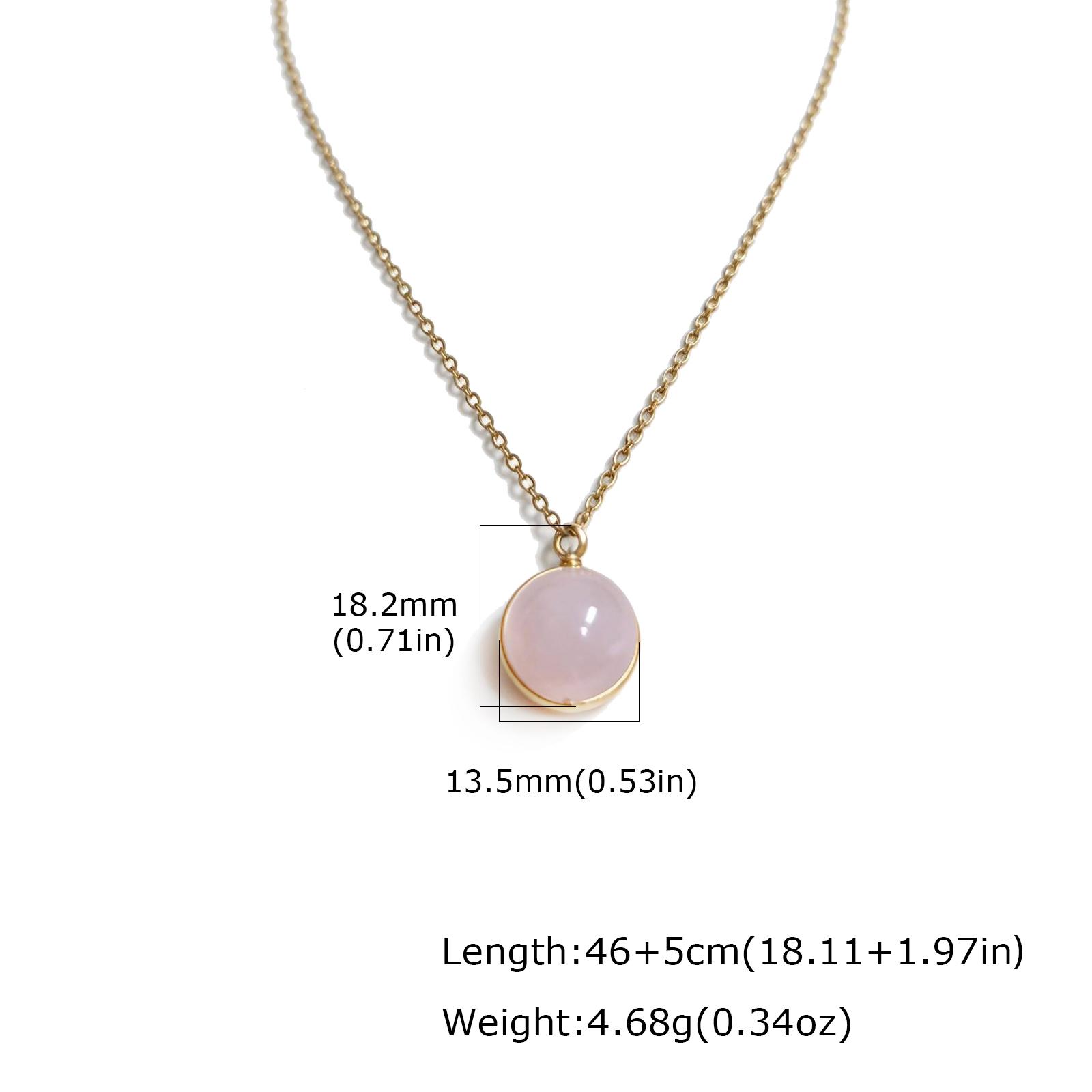 

Nature Stone Crystal Healing Necklace for Women Stainless Steel Spiritual Stones, Emotional Balance Minimalist Jewelry