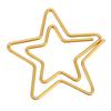 100PCS Gold Color Cute Paper Clips Star Shaped Metal Paper Clips Decorative Paper Clips  Home