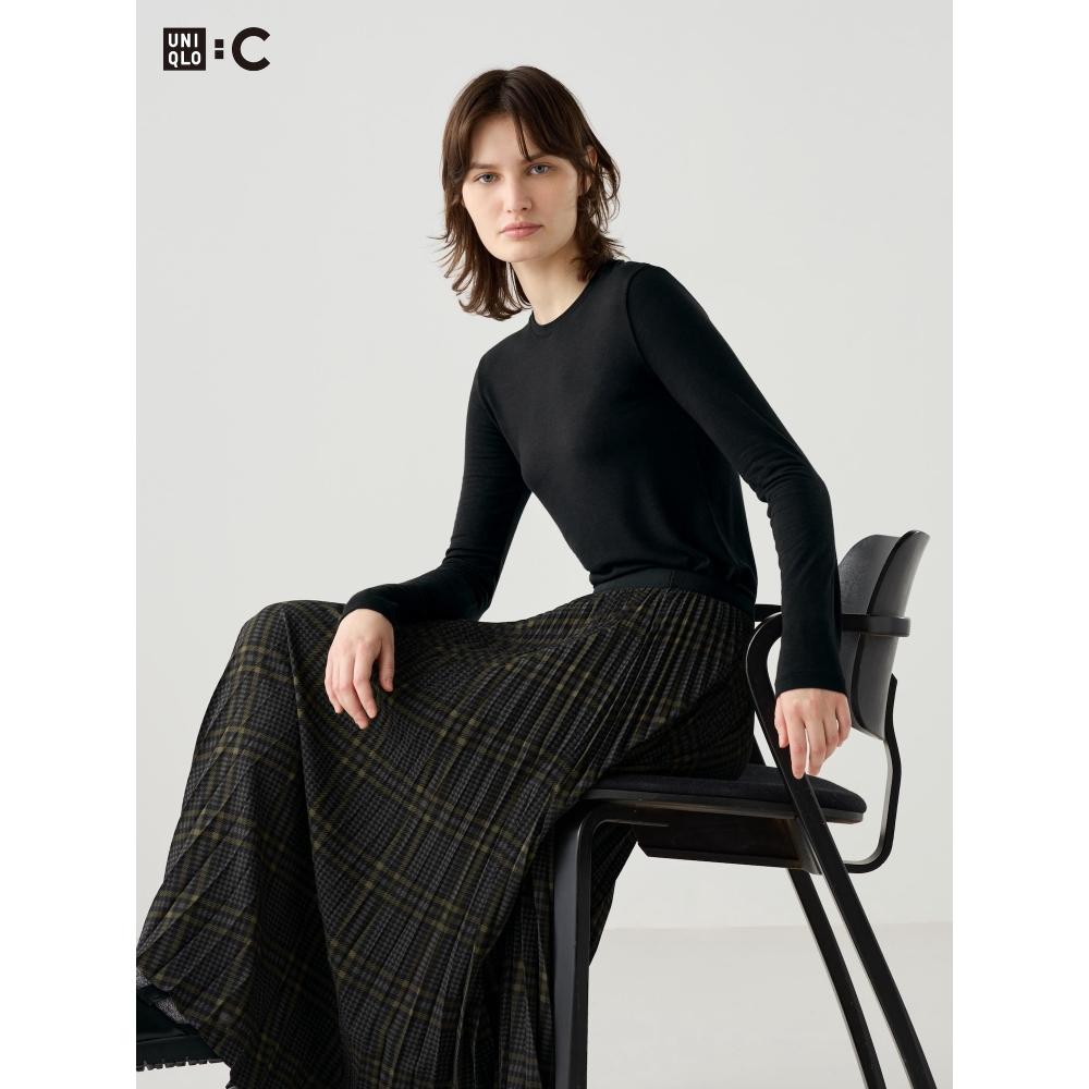 Uniqlo HeaTTech Cashmere Blend Crewneck T  Long Sleeve  exTra Warm