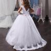 Kids' Formal Evening Dress with Train for Piano Performance or Catwalk