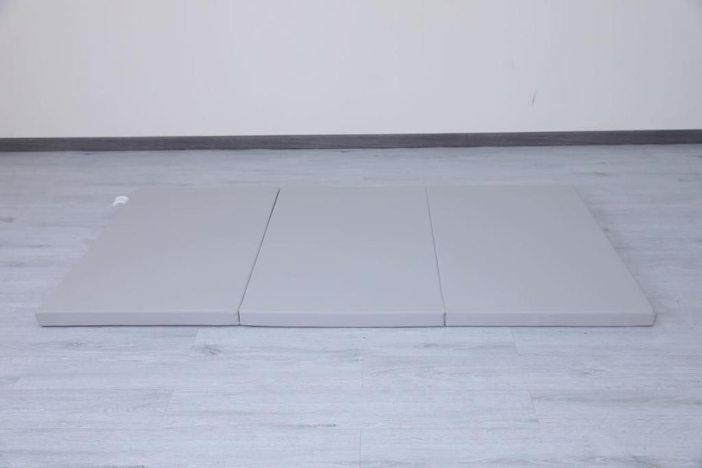 Gymnastic mattress Satellite 180x100x5 cm three-piece - grey