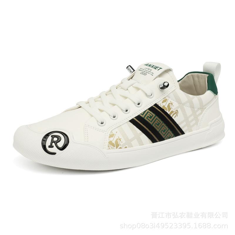 Men's Xiaobai fashion trendy flat-bottomed lace-free trendy shoes sports and leisure board shoes