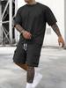2024 Men's Summer Fashion T-Shirt and Workwear Shorts Set - Casual Sportswear Suit