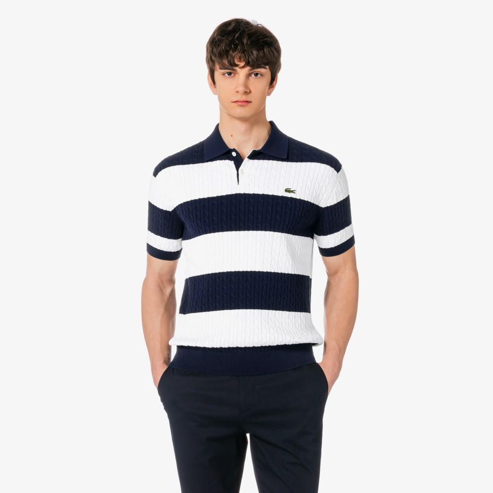[lacoste] Мужской вязаный короткий свитер-поло PH368E-56GHDE 3