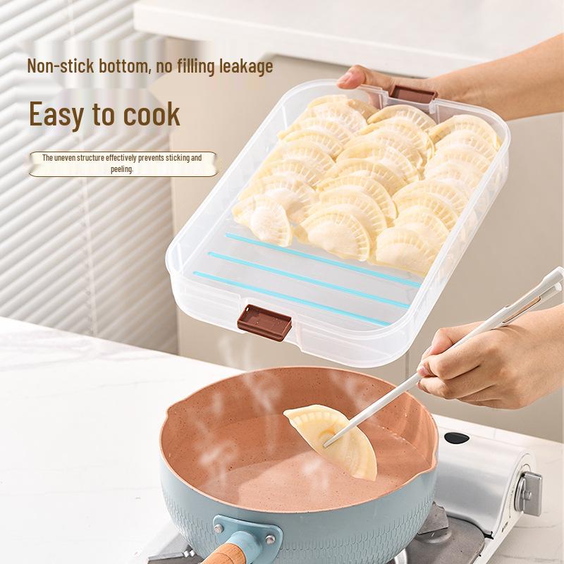 Dumpling & Wonton Freezer Storage Box: Moisture-Proof & Fresh-Keeping for Vegetables & Pastries