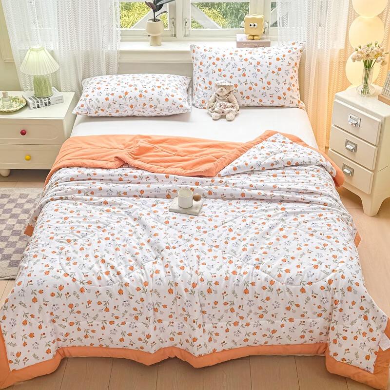Jieliya Fantasy Floral Trail Washed Cotton Summer Quilt