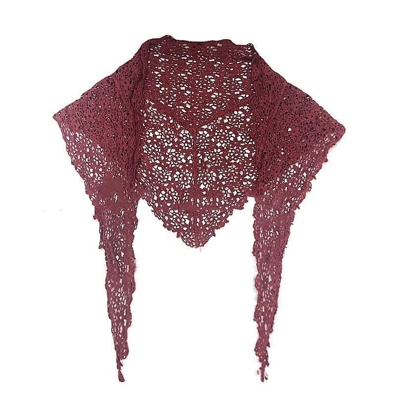 Lace Knitted Crochet Hollow Fake Collar Women Small Shawl Decorative Fake Collar Women Clothes Accessories Detachable Collar