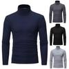 Männer Herbst Winter Slim Fit Bodenbildung T-shirt Rollkragen Lange Ärmel Einfarbig Elastische Dünne Pullover Tops Streetwear