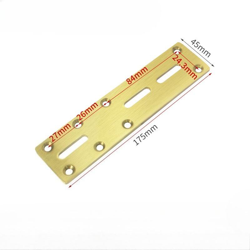 Heavy Duty Straight Steel Flat Bracket 2Pcs Metal Mending Plate Reinforcement Repair Plate with Screws for Furniture Fixing