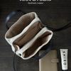 AAM Three-compartment Linen and First-layer Cowhide Large-capacity Tote Bag Lazy Wind Portable Shoulder Messenger Bag