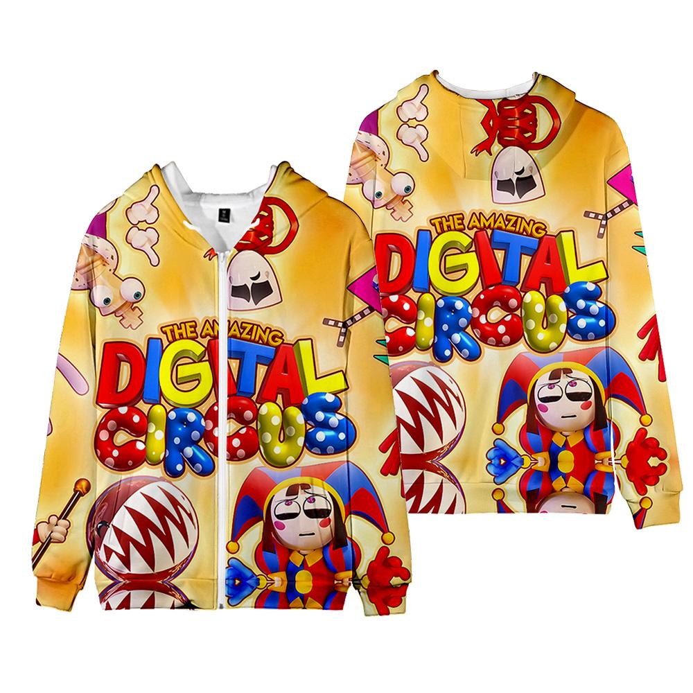 

ГОРЯЧИЕ модные повседневные толстовки унисекс с капюшоном в стиле аниме The Amazing Digital Circus на молнии, спортивные куртки с капюшоном для спорта на открытом воздухе