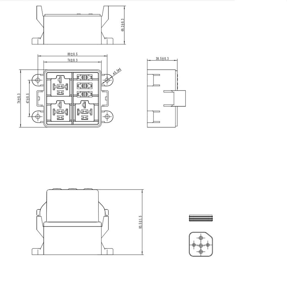 12V 3-Way Fuse Relay Box with 5-Pin 40A Relays & Fuses Kit For Car Truck Marine