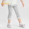 Balabala Girls' Lace-Trim Capri Leggings
