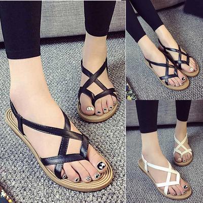 bohemian flat peep toe
