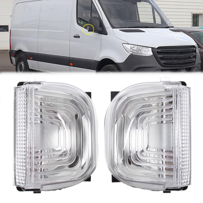 Car Rearview Wing Mirror Indicator Lamp Lens Cover Trim Auto Turn Signal Light Fit for Mercedes Sprinter 2018-2024