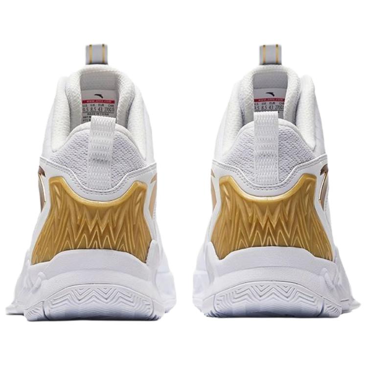 Anta KT 2 Retro Stable Support Durable Non-Slip Mid-Top Basketball Shoes Men Sneaker White Platinum 112521621U-1