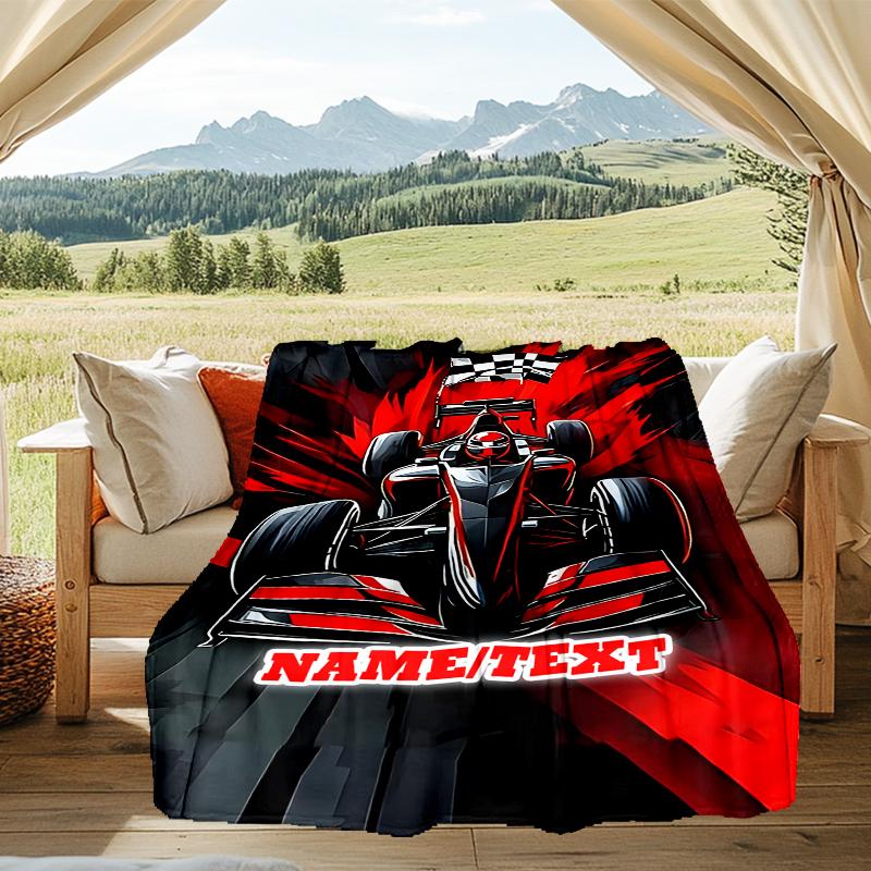 1PC Custom Name Car Art outdooor Flannel blankets Throw Blanket All-Season Throw Gift Bedspread for Couch, Bed, Camping Holiday Birthda