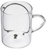 Space Joy Miffy Selfie 8644005SB Mug, Heat-Resistant Glass, 330ml, Microwave-Safe, Boris, Clear, 7.5cm Diameter,