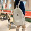 Student School Bag Women's Large Capacity Backpack Solid Color Backpack