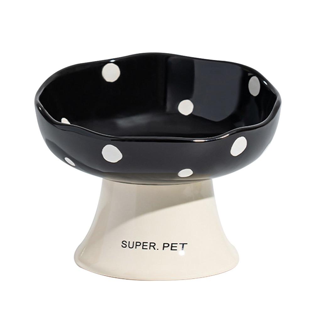 Keramik Nackenschutz Haustiernapf Schräger Mund Hohe Füße Pilz Katzen Napf Anti-schwarzes Kinn Anti-Umkippen Haustier Futter Napf