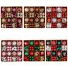 Party Ornaments Set Glitter Holiday Tree Decorations Christmas Ball Set Frosted Christmas Ball Ornaments For Garlands Indoor