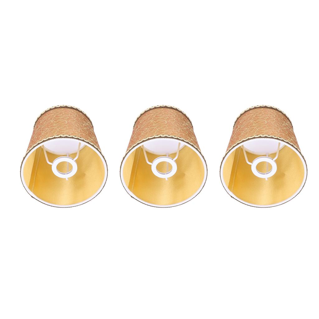 3Pcs Fabric Lampshade High Light Transmittance Perfect Edging Interventional Installation Safety