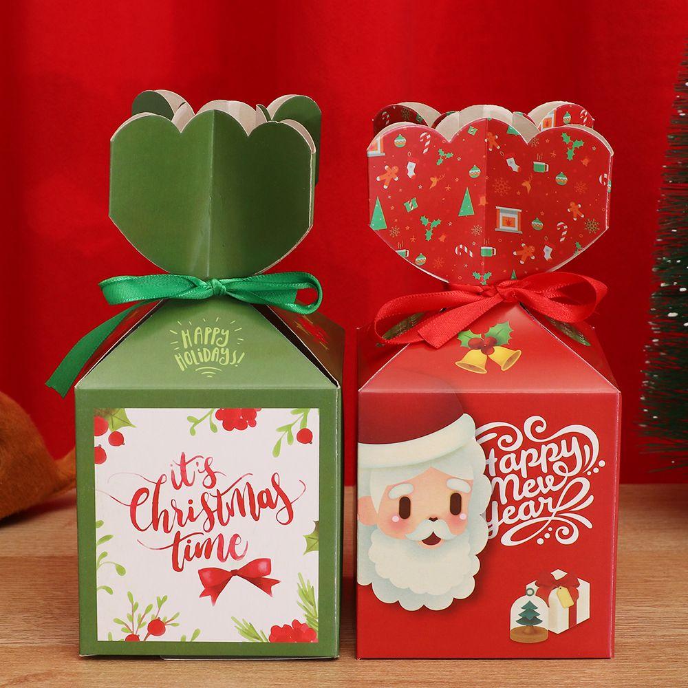 Years Gift Bag Xmas Gift Packing Christmas Candy Bags Xmas Gift Boxes Cookie Package Paper Boxes