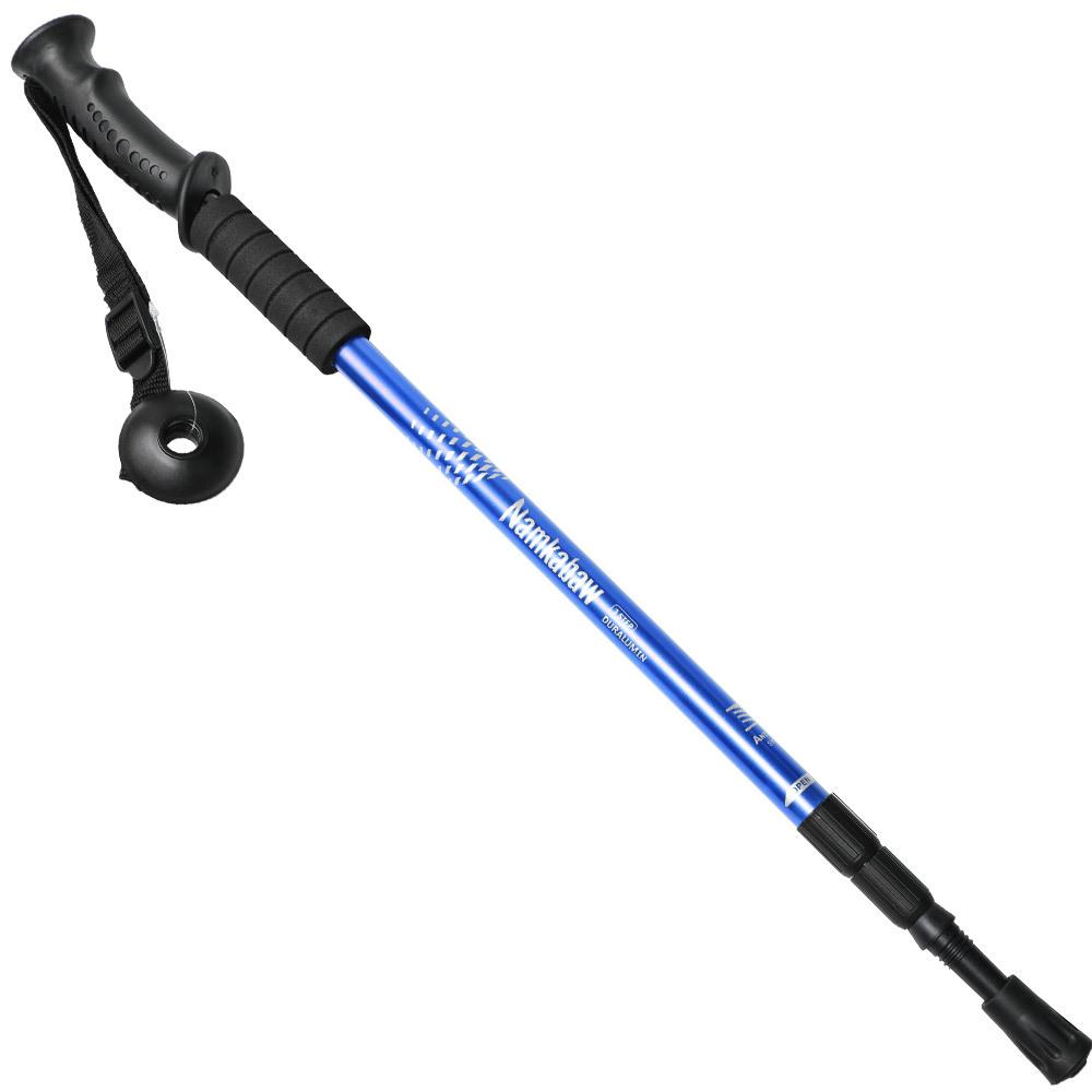 Aluminum Alloy Three-Section Straight Handle Curved Handle Outdoor Travel Mountaineering Stick Elderly Crutches Tourist Climbing Crutches