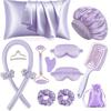 13PCS Sleep Hairstyle Design Tools, Spray and Facial Massagers, Women's Facial Roller Light Coffee Color Care Tools